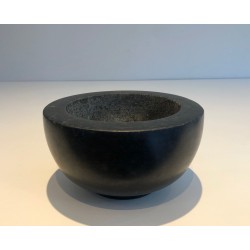 Black Marble Mortar with its Pestle, Bowl Form, Antique Wo | Maison Barrois
