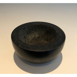 Black Marble Mortar with its Pestle, Bowl Form, Antique Wo | Maison Barrois