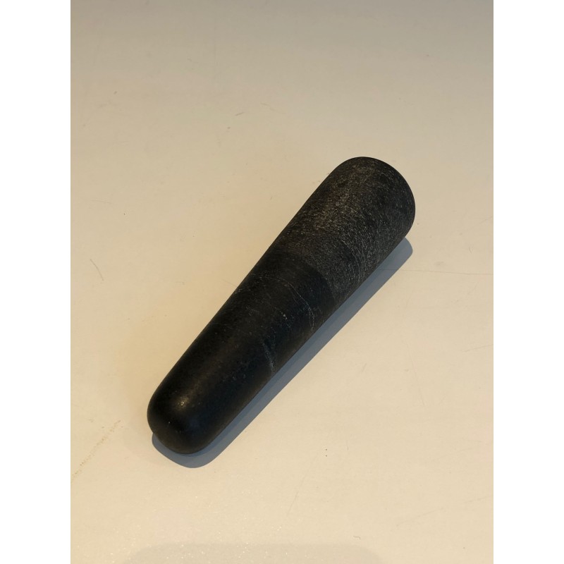 Black Marble Mortar with its Pestle, Bowl Form, Antique Wo | Maison Barrois