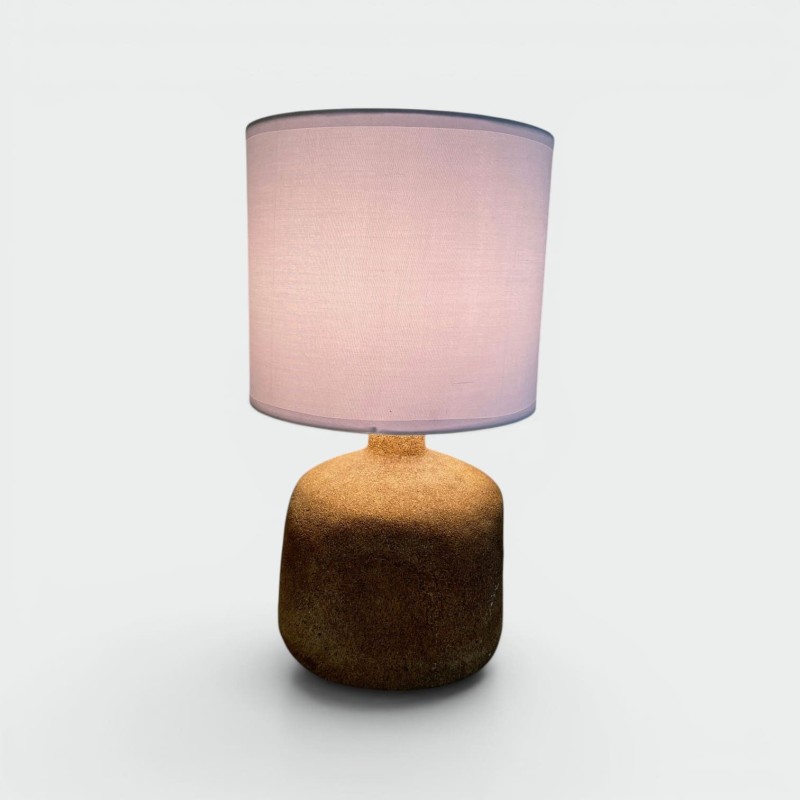 Lampe de Table en Pierre Reconstituée de Forme Boule, Vers | Maison Barrois