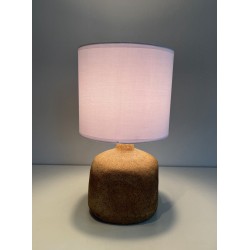 Lampe de Table en Pierre Reconstituée de Forme Boule, Vers | Maison Barrois