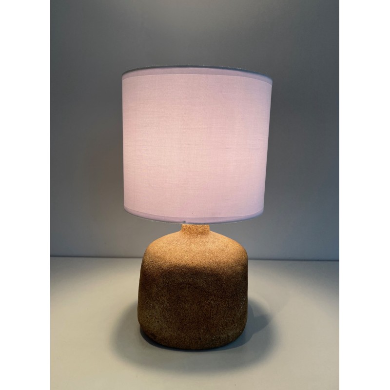 Lampe de Table en Pierre Reconstituée de Forme Boule, Vers | Maison Barrois