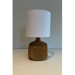 Lampe de Table en Pierre Reconstituée de Forme Boule, Vers | Maison Barrois