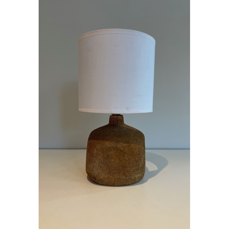 Ball-Shaped Table Lamp in Reconstituted Stone, Circa 1970 | Maison Barrois