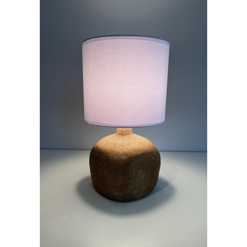 Lampe de Table en Pierre Reconstituée de Forme Boule, Vers | Maison Barrois