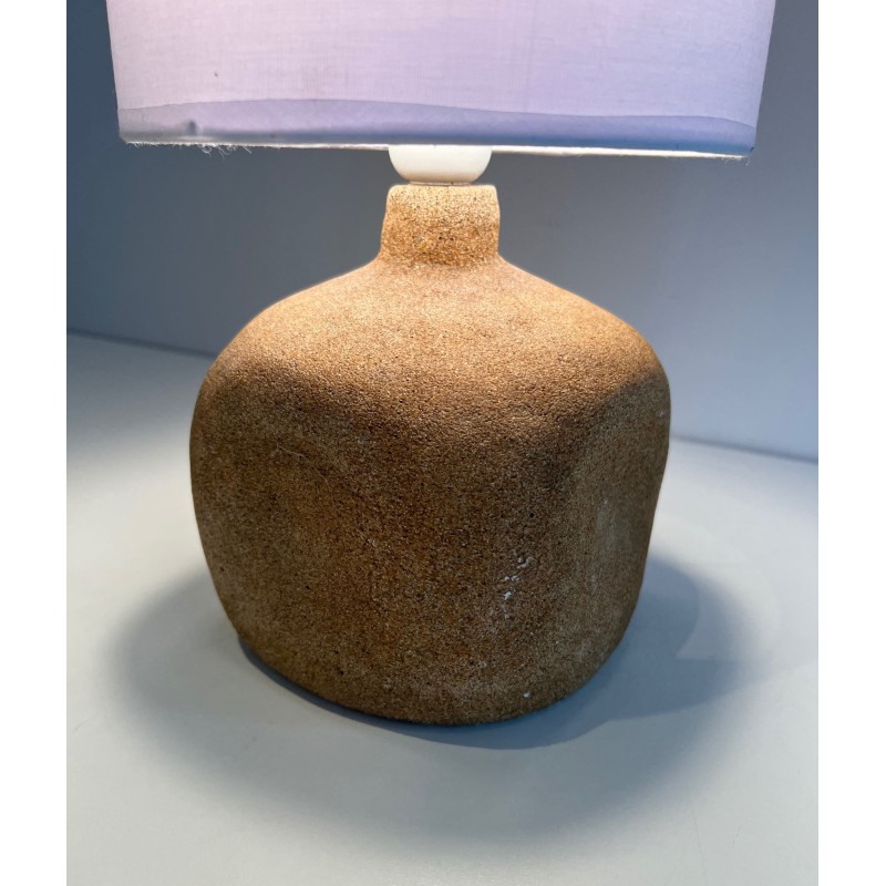 Lampe de Table en Pierre Reconstituée de Forme Boule, Vers | Maison Barrois
