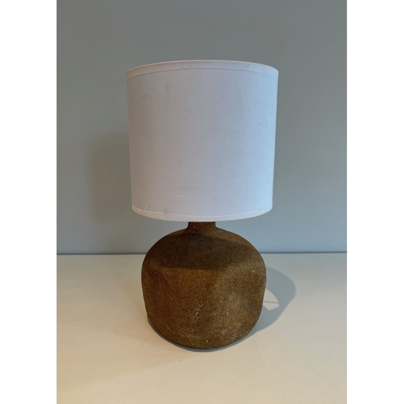 Ball-Shaped Table Lamp in Reconstituted Stone, Circa 1970 | Maison Barrois