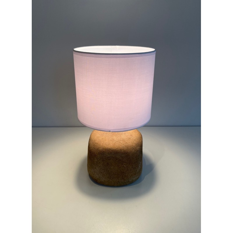 Lampe de Table en Pierre Reconstituée de Forme Boule, Vers | Maison Barrois