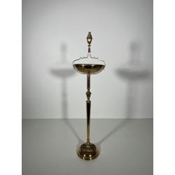 Standing Ashtray in Brass with Scrolled Handle and Covered | Maison Barrois