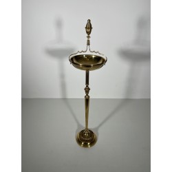 Standing Ashtray in Brass with Scrolled Handle and Covered | Maison Barrois