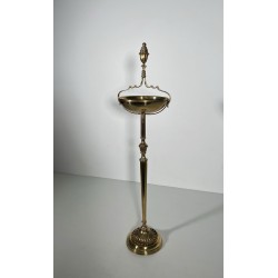 Standing Ashtray in Brass with Scrolled Handle and Covered | Maison Barrois