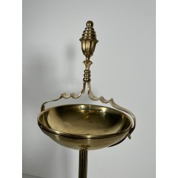 Standing Ashtray in Brass with Scrolled Handle and Covered | Maison Barrois