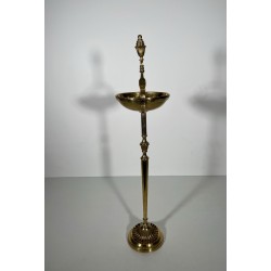Standing Ashtray in Brass with Scrolled Handle and Covered | Maison Barrois