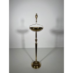 Standing Ashtray in Brass with Scrolled Handle and Covered | Maison Barrois