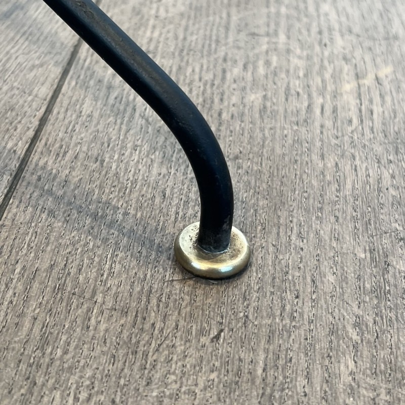 Tripod Floor Lamp in Black Lacquered Metal, Brass Spindle | Maison Barrois