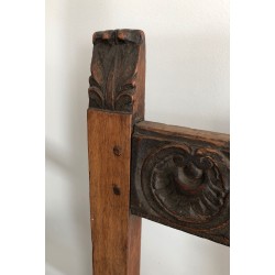 Armchair in Carved Walnut with Floral Rail and Openwork Ba | Maison Barrois