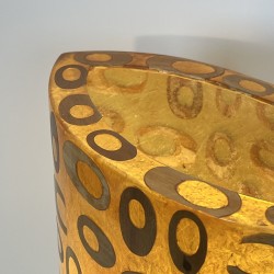 Lampe d'Ambiance Cylindrique en Résine Orange Incrustée de | Maison Barrois