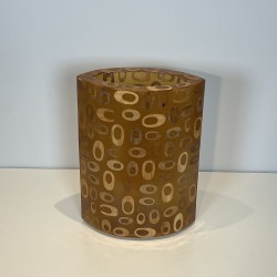 Lampe d'Ambiance Cylindrique en Résine Orange Incrustée de | Maison Barrois