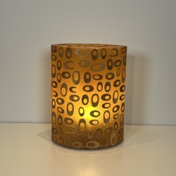Lampe d'Ambiance Cylindrique en Résine Orange Incrustée de | Maison Barrois