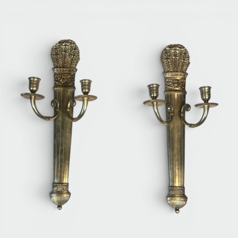 Paire d'Appliques de Style Empire en Bronze Modèle Aux Carquois