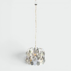 Chrome and Crystal Chandelier by Gaetano Sciolari, Italian Design, circa 1970 – Maison BARROIS