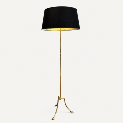 Lampadaire Néoclassique en Laiton à Piètement Tripode et Pieds Griffes, Maison Jansen, vers 1940