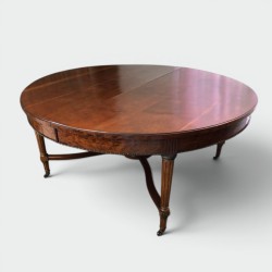 Table à Rallonges Acajou et Bronze Style Louis XVI, France, XIXe Siècle | Maison BARROIS