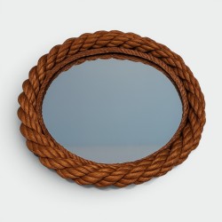 Miroir Rond en Corde d'Audoux Minet - Maison Barrois