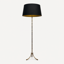 Faux-Bamboo Bronze Floor Lamp, Maison Bagués, Art Déco, circa 1940