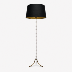 Lampadaire en Bronze Faux-Bambou, Maison Baguès, Art Déco, vers 1940