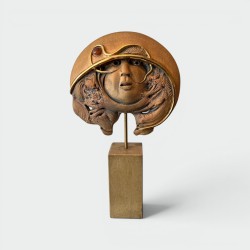 Sculpture en Terre Cuite Signée Jean-Claude Vanhaecke, Céramiste Belge