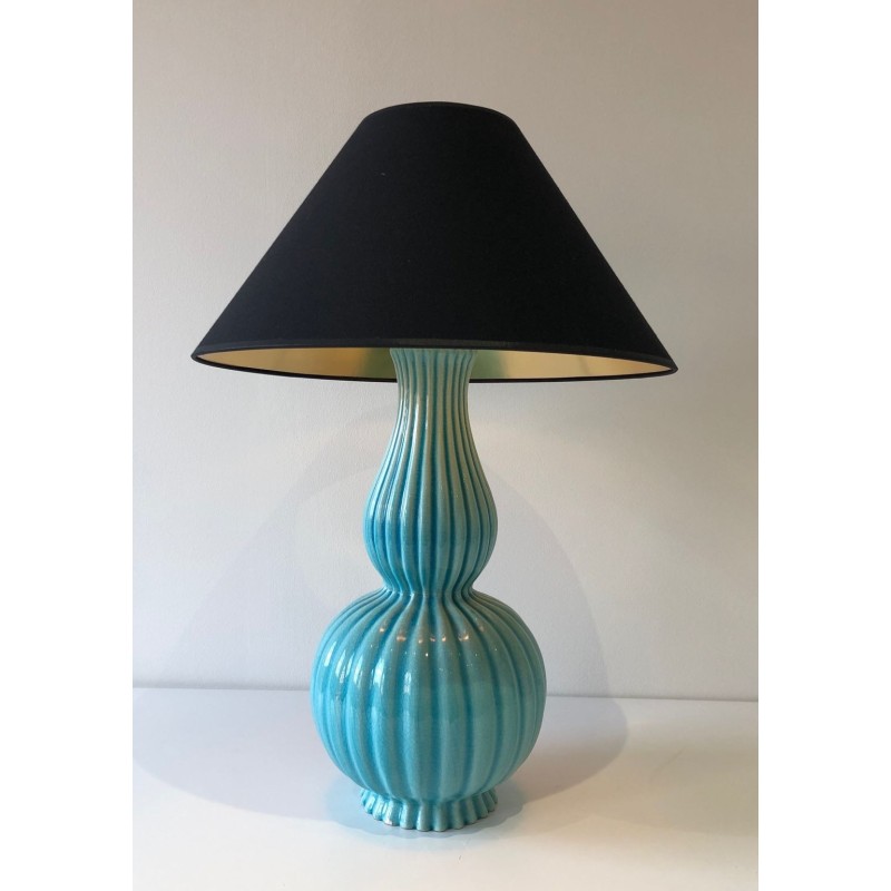 Lampe de Table en Céramique, Travail Français, vers 1970