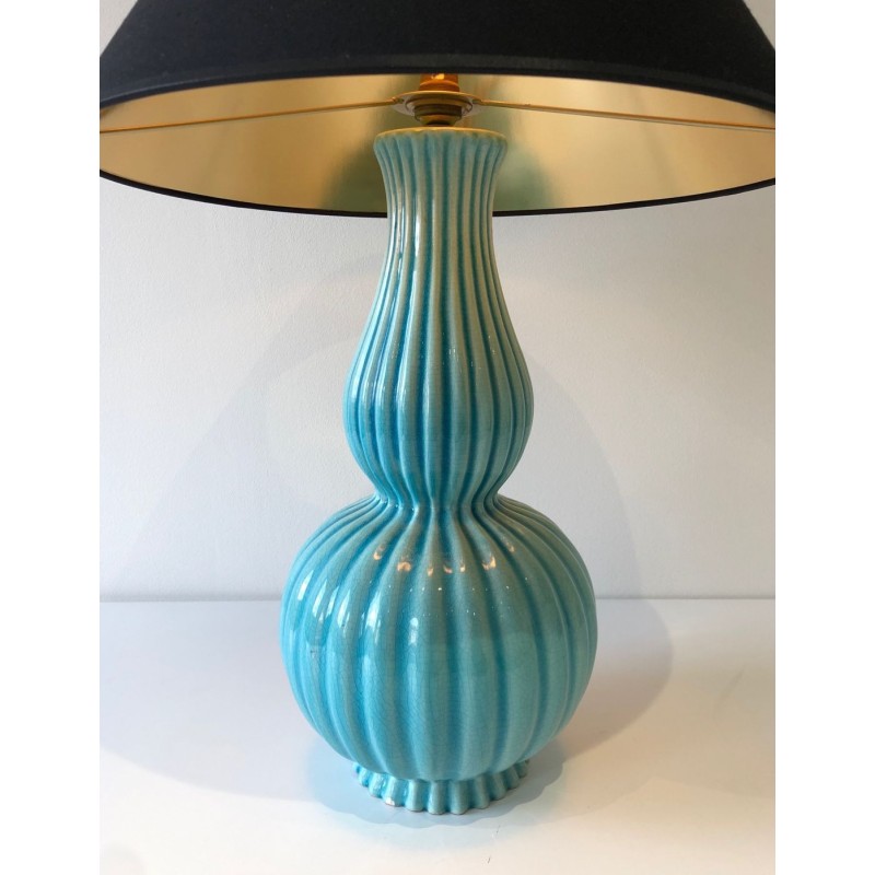 Lampe de Table en Céramique, Travail Français, vers 1970