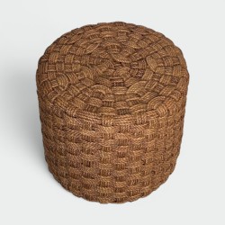 Rope Stool, Audoux-Minet Style, Round Wooden Feet, French, circa 1970