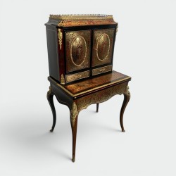 Bonheur du Jour in Boulle Marquetry, Napoleon III Period, France, circa 1870