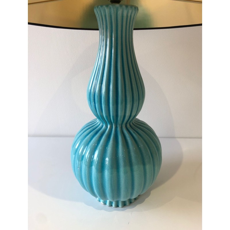 Lampe de Table en Céramique, Travail Français, vers 1970
