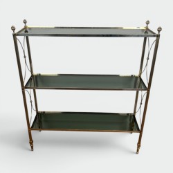Étagère Néoclassique Métal Argenté, Attribuée Maison Jansen, vers 1940 | Maison BARROIS
