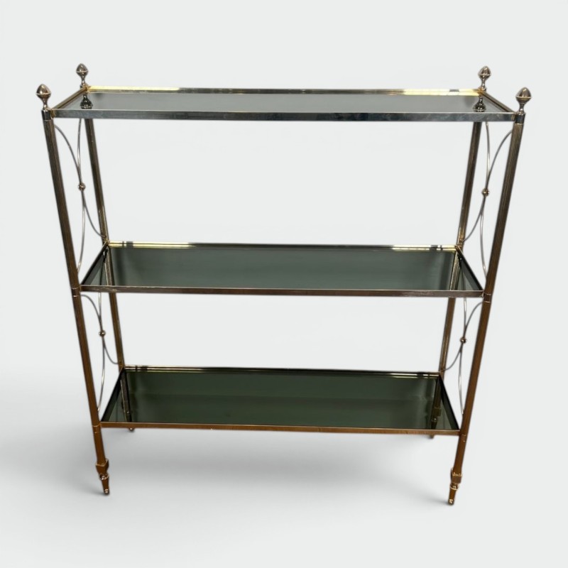 Étagère Néoclassique Métal Argenté, Attribuée Maison Jansen, vers 1940 | Maison BARROIS