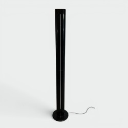 Lampadaire Halogène Megaron en Métal Laqué Noir, Gianfranco Frattini, vers 1980