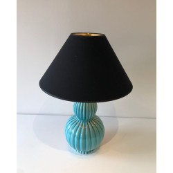 Lampe de Table en Céramique, Travail Français, vers 1970