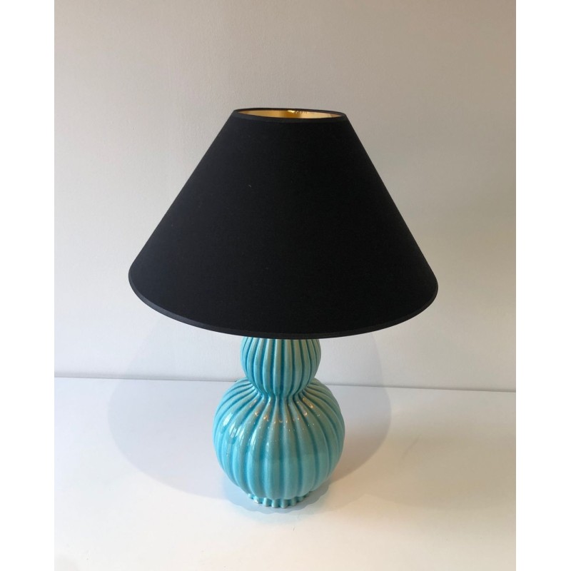 Lampe de Table en Céramique, Travail Français, vers 1970