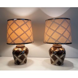 Importante Paire de Lampes en Céramique, Travail Français, vers 1970