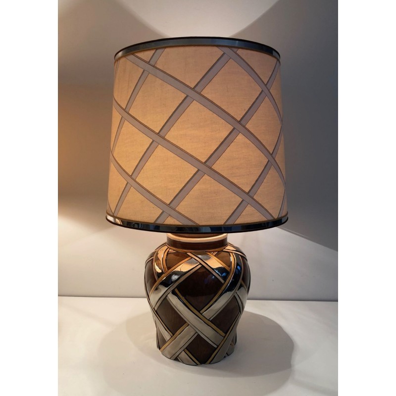 Importante Paire de Lampes en Céramique, Travail Français, vers 1970