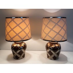 Importante Paire de Lampes en Céramique, Travail Français, vers 1970
