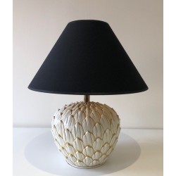 Lampe de Table en Céramique Artichaut, Travail Français, vers 1970