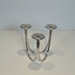 Paire de Bougeoirs Modernistes à Trois Bras de Lumière en | Maison Barrois