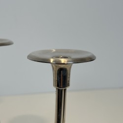 Paire de Bougeoirs Modernistes à Trois Bras de Lumière en | Maison Barrois