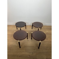 Suite de Quatre Tables Gigognes Superposables Pivotantes E | Maison Barrois