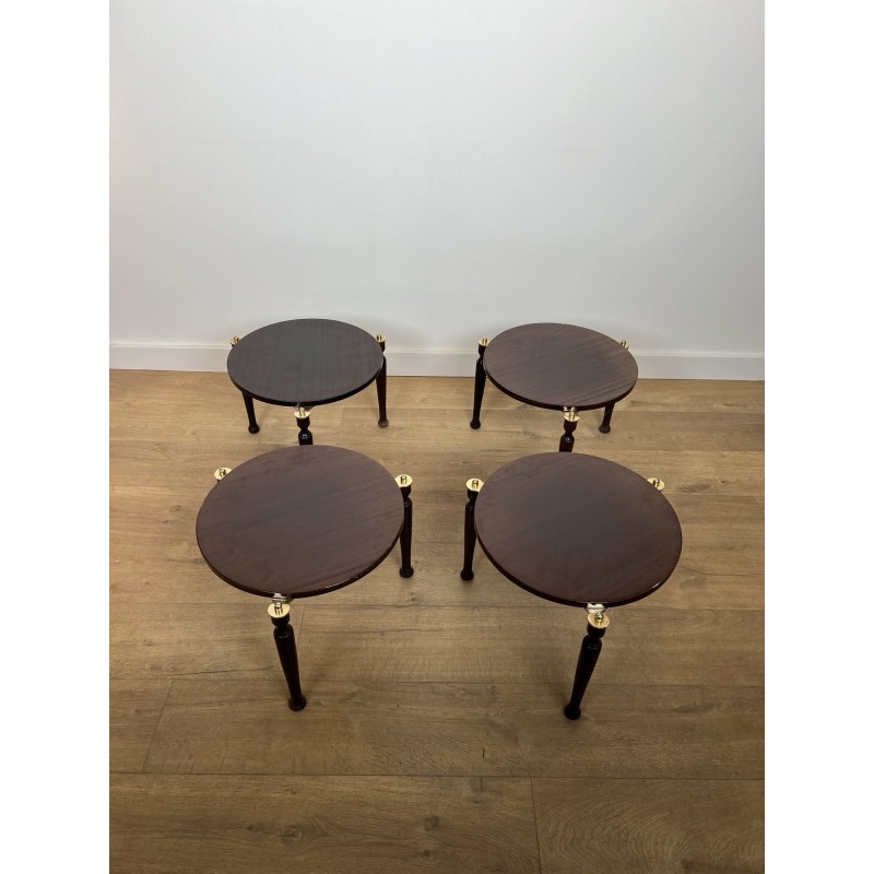 Suite de Quatre Tables Gigognes Superposables Pivotantes E | Maison Barrois