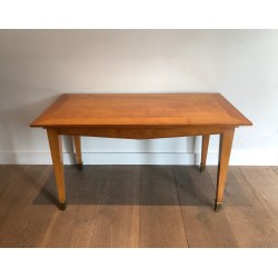 Table Basse en Cerisier à Pieds Fuselés et Sabots de Laito | Maison Barrois